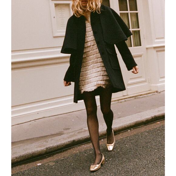 Doen watson wool cashmere coat black Small - Picture 1 of 10